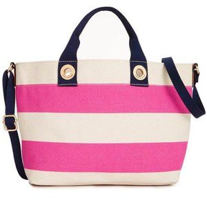 Tommy Hilfiger Rugby Stripe Medium Tote Canvas Bag